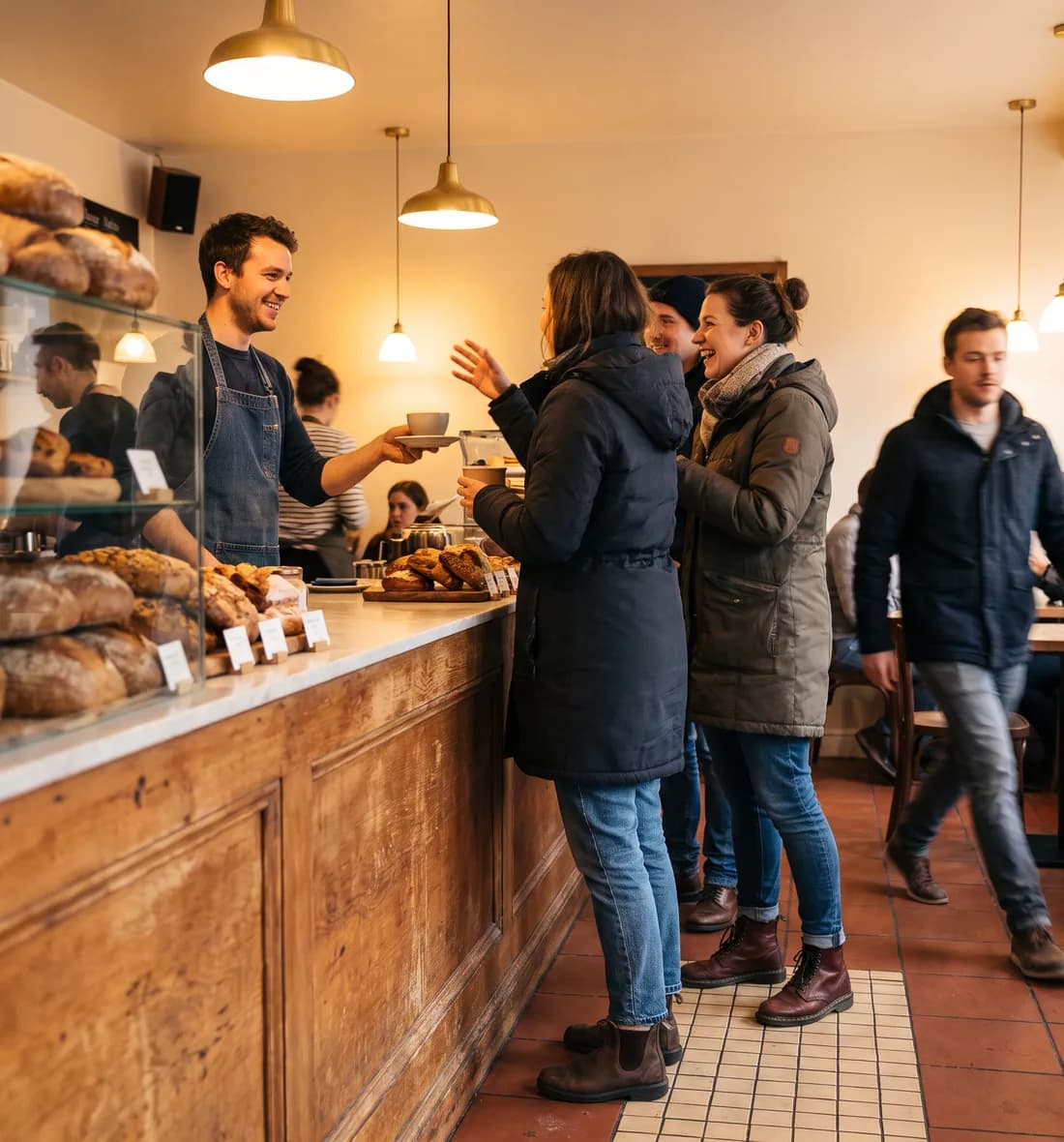 Busy local shop full of customers — the volume a Cloud3 lead generation funnel delivers