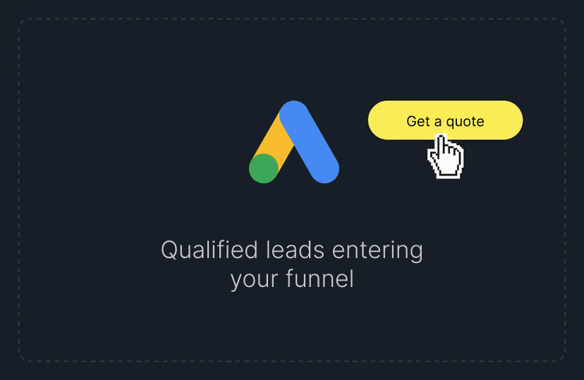 Google Ads campaign dashboard for lead generation services