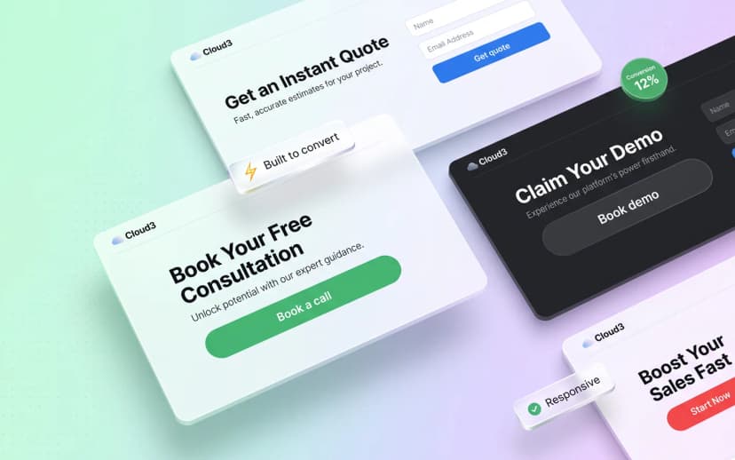 High-converting landing page design for lead generation services