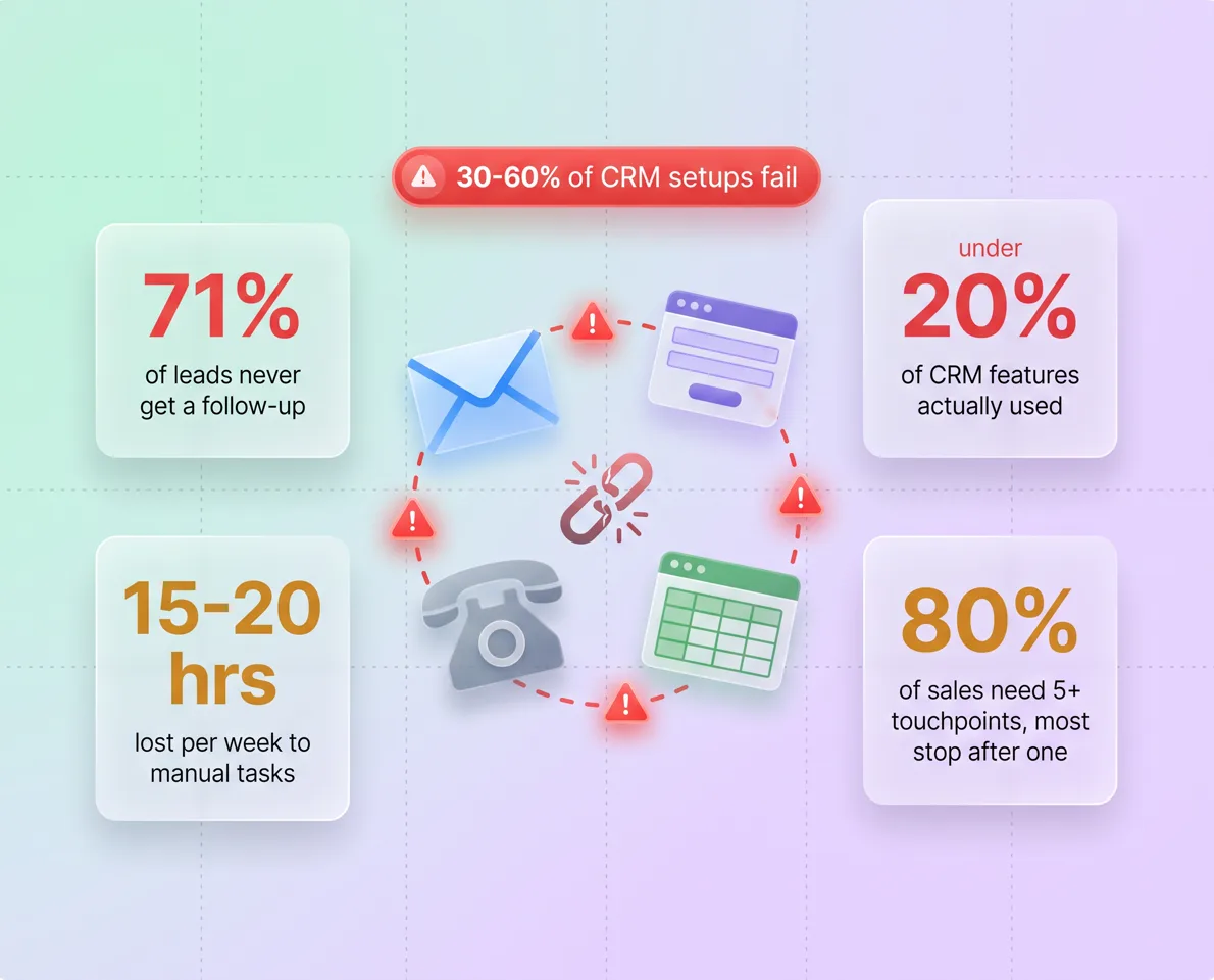 What a broken CRM costs: missed follow-ups, lost deals, and disconnected tools