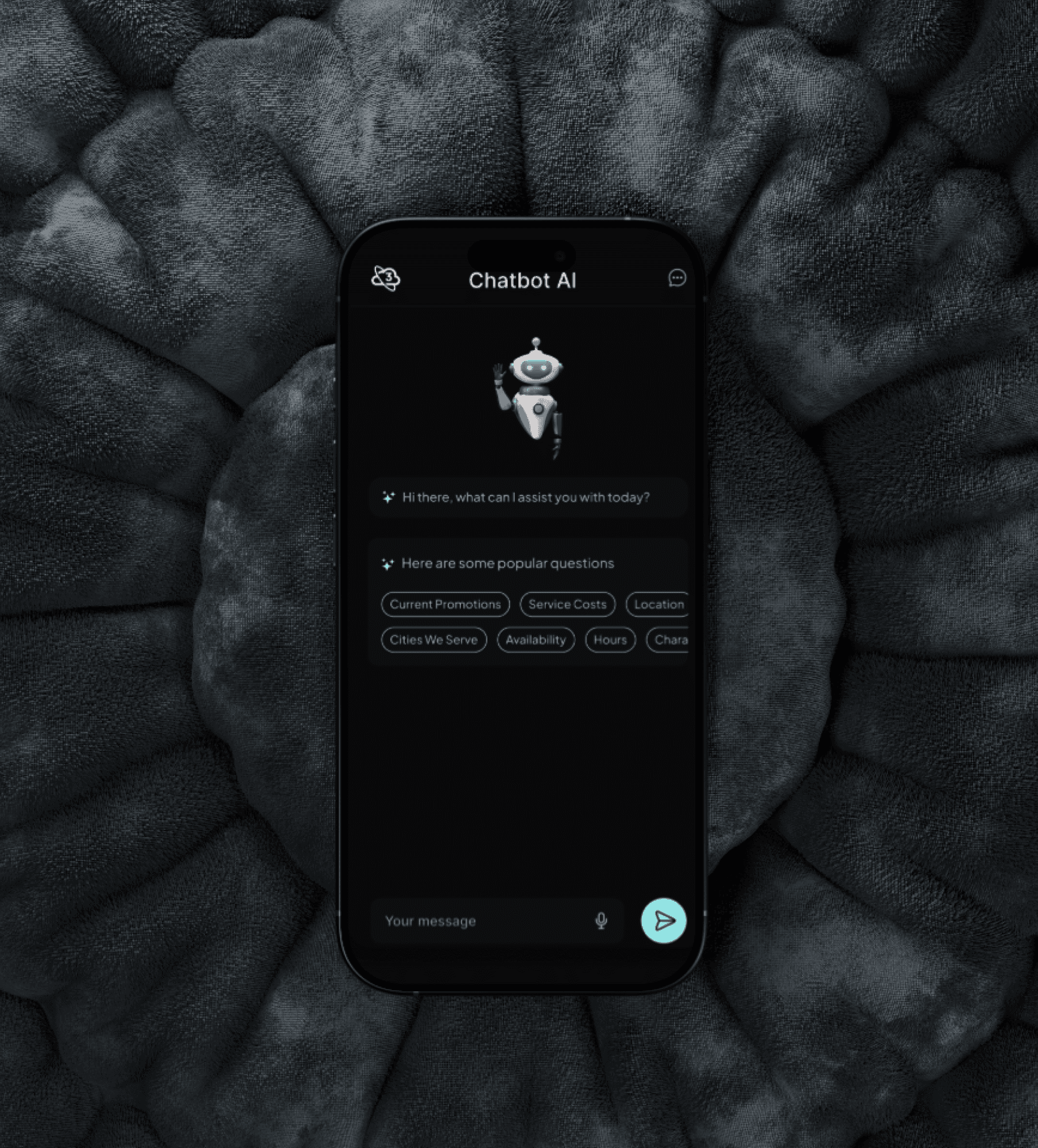 AI chatbot dashboard managing customer conversations