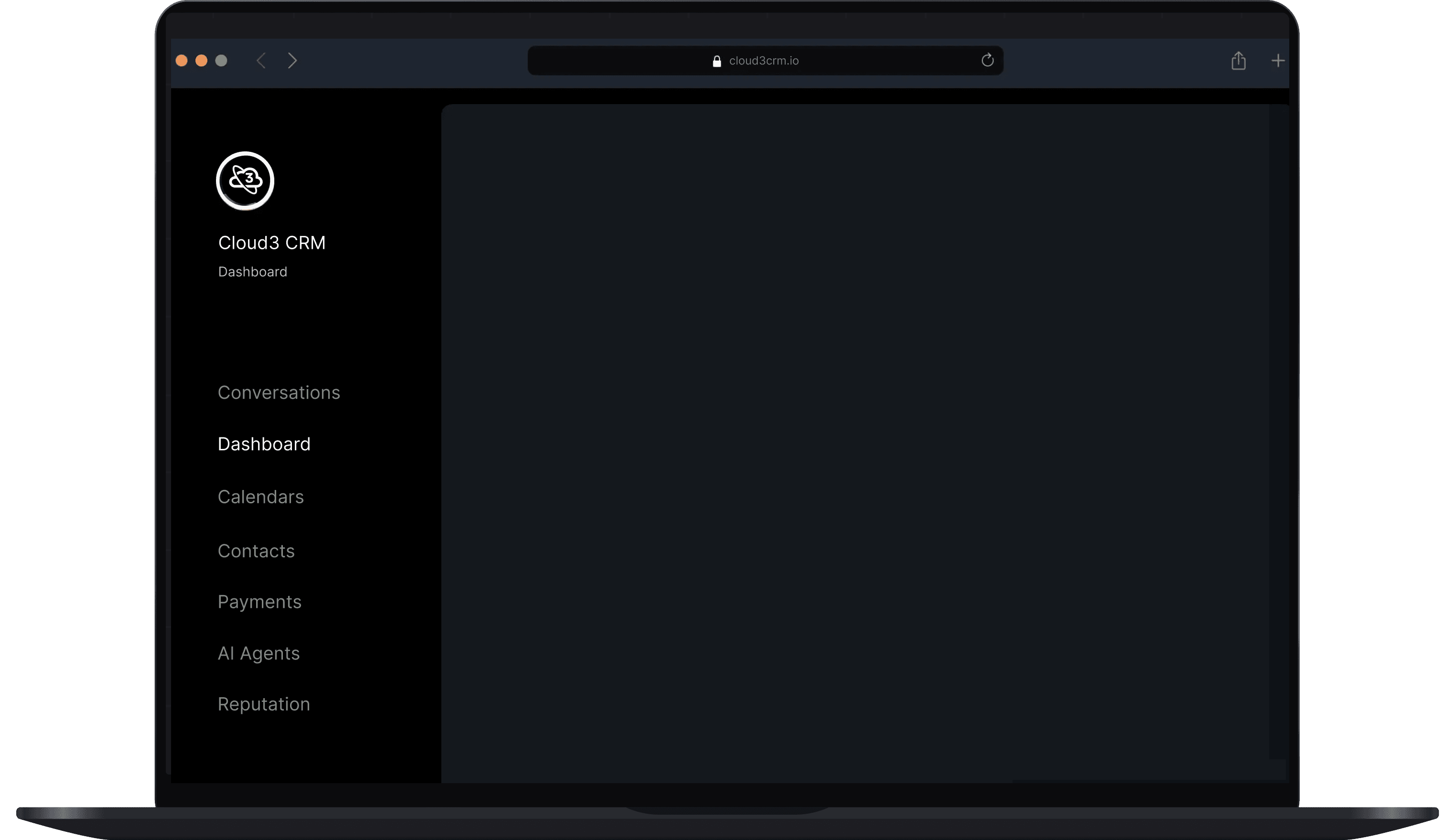 Cloud3 CRM solutions dashboard interface