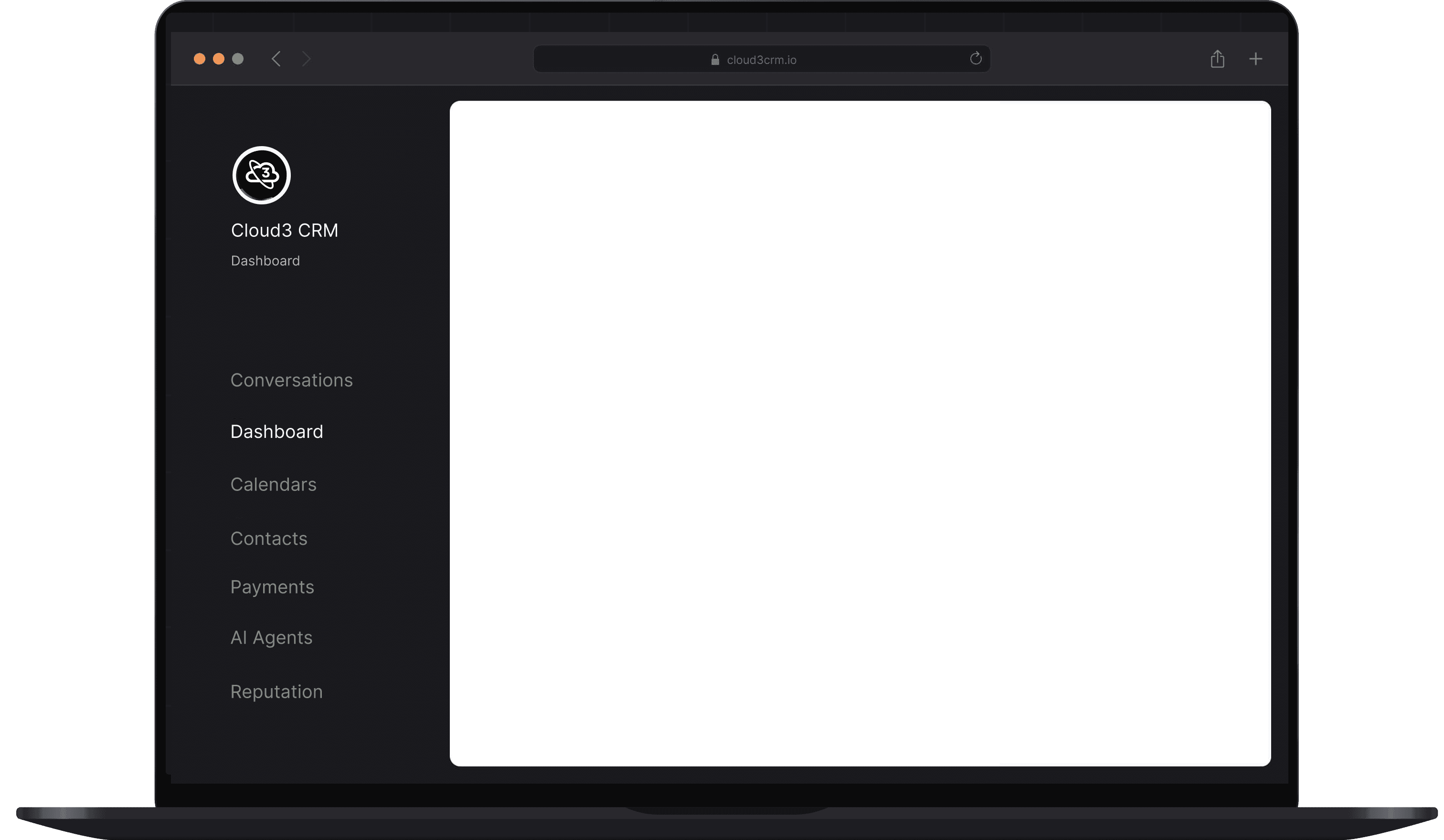 Cloud3 CRM solutions dashboard interface