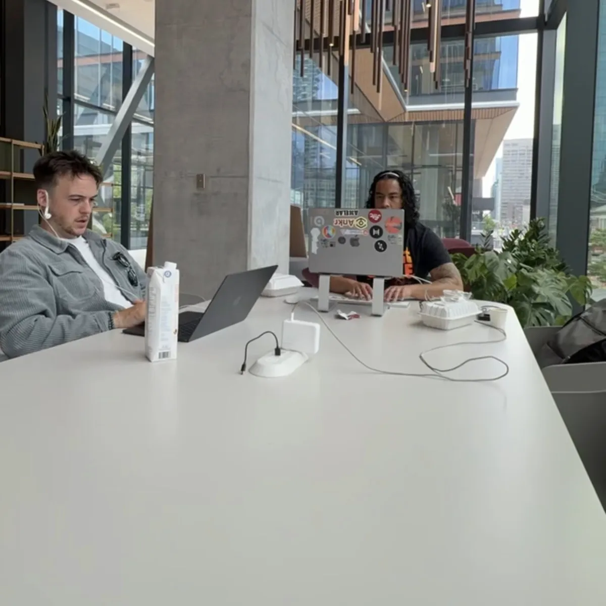 The Cloud3 team working together at the Toronto office